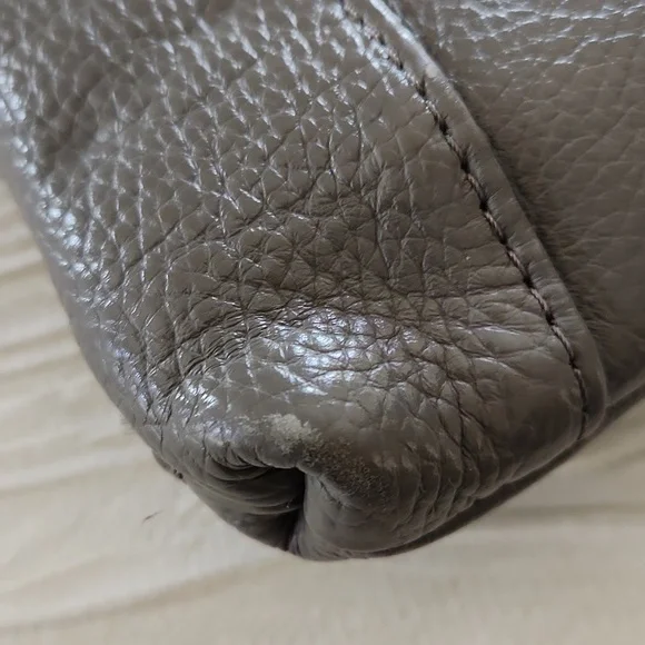 Gray Leather Crossbody Bag - Picture 6 of 9